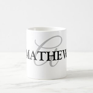 Mug simple minimum ajouter votre nom MONOGRAM GROOMSME
