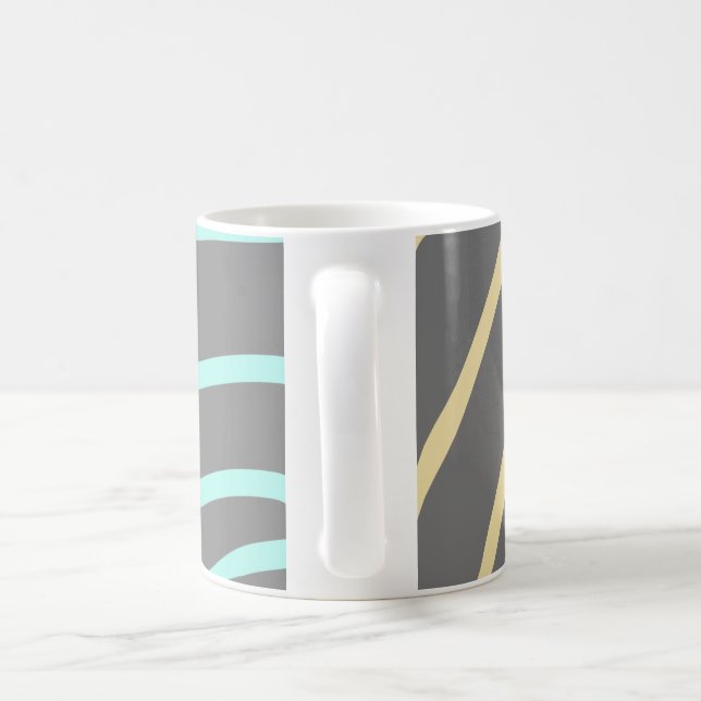 Mug simple minimum ajouter votre texte monogramme phot (Poignée)