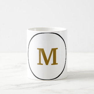 Mug simple minimum or monogramme personnalisé moderne