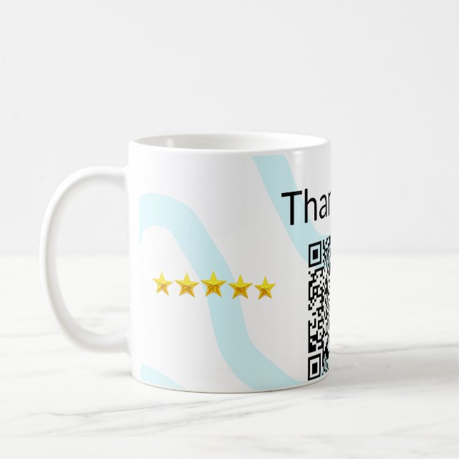 Mug Simple minimum q r code ajouter logo code d'analys (Gauche)