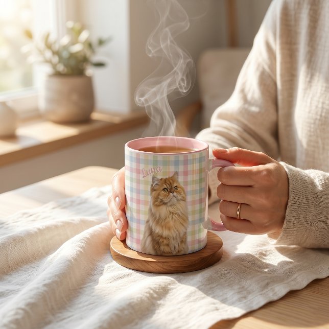 Mug simple moderne avec nom et photo de l'animal (Créateur téléchargé)