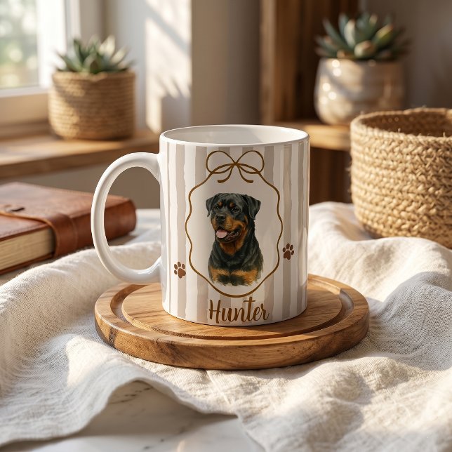 Mug simple moderne avec nom et photo de l'animal (Créateur téléchargé)