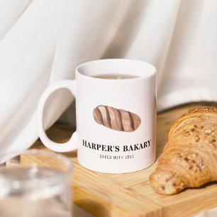 Mug Simple moderne boulangerie fraîche Éco logo prof