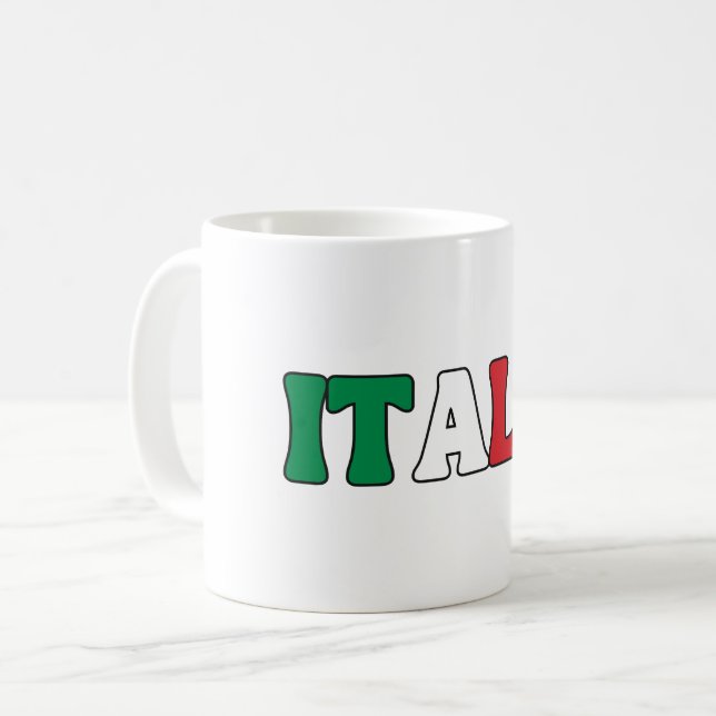 Mug Simple moderne Italie National Drapeau Vêtements (Devant gauche)