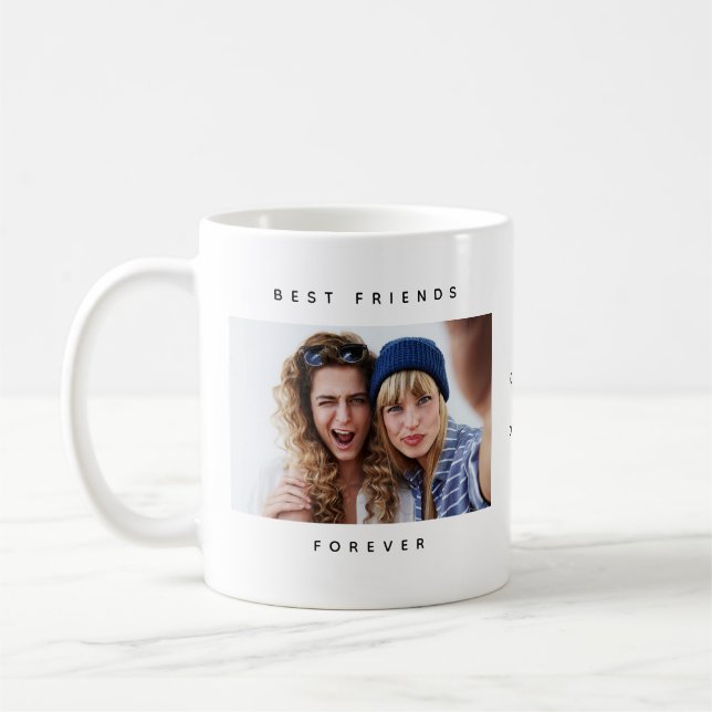 Mug Simple moderne Meilleurs amis pour toujours Photo (Gauche)
