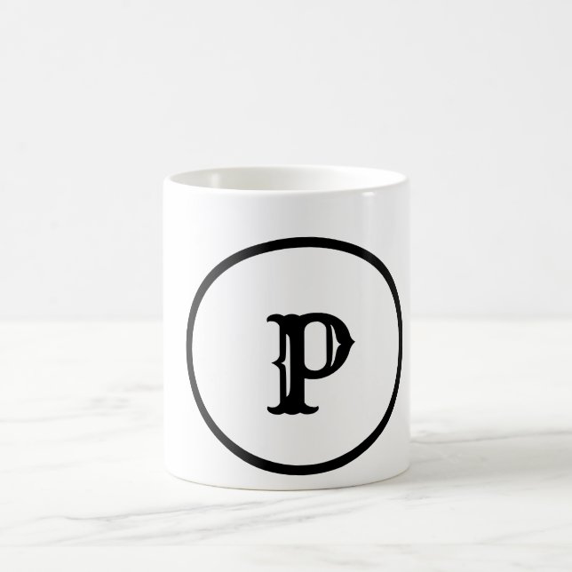 MUG SIMPLE MODERNE MODERNE MONOGRAM STYLE ÉLÉGANT FOUR (Centre)