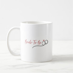 Mug Simple Moderne Rose Mariée À Venir Élégante Demo