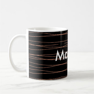 Mug Simple monogramme ajouter votre nom lettre man min