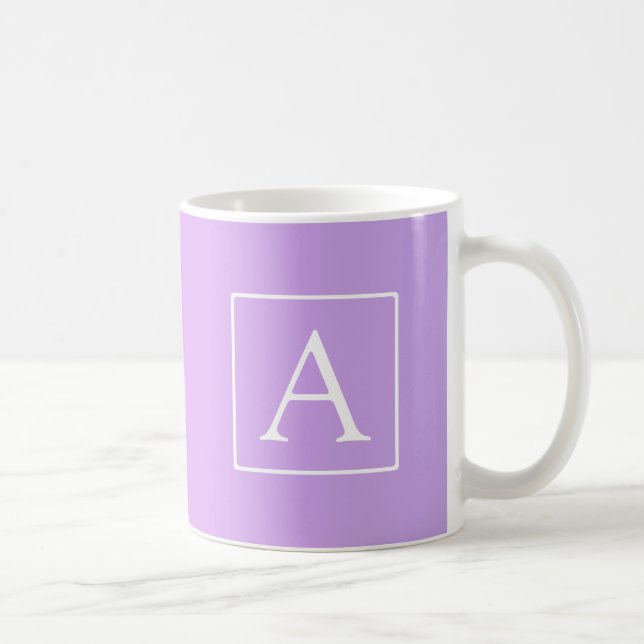 Mug Simple Monogramme | Dégradé Rose/Violet Subtil (Droite)