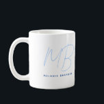 Mug Simple Navy Blue Minimaliste Deux Monogrammes Nom<br><div class="desc">Simple Navy Blue Minimalist Two Monogram Nom tasse parfaite pour les patrons,  consultants,  professionnels ou hommes d'affaires.</div>