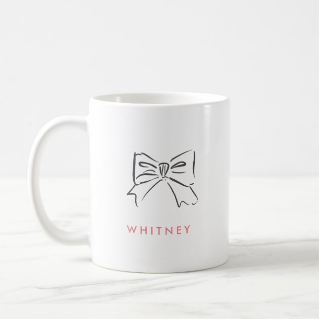 Mug Simple Nœud Papillon Dessiné à la Main Personnalis (Gauche)