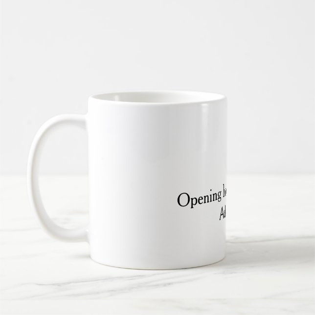 Mug Simple ouverture de bienvenue code-barres QR ajout (Gauche)