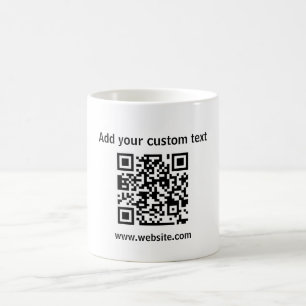 Mug Simple personnalisé code qr blanc url affaires url