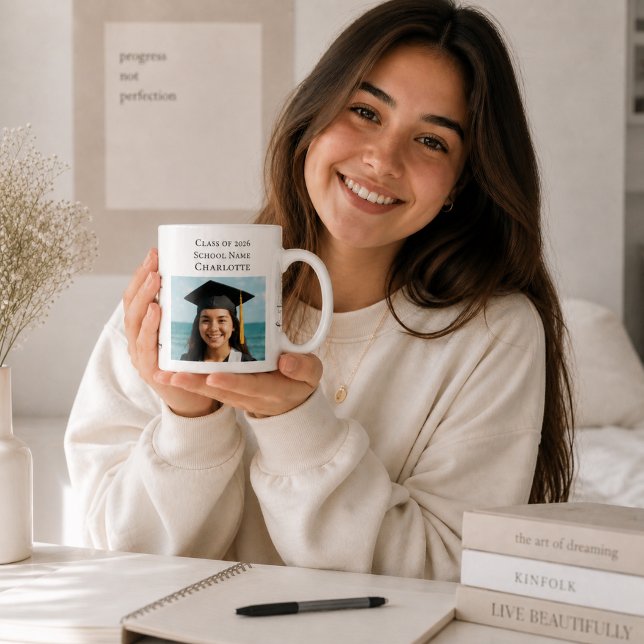 Mug Simple photo moderne de diplômé (Créateur téléchargé)