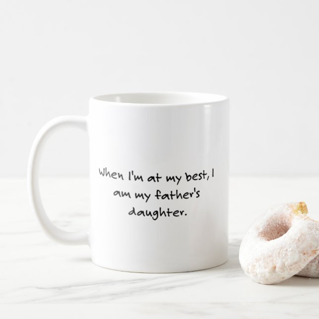 Mug Simple phrase noire sur le père (Avec donut)