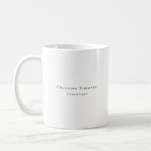 Mug Simple Plain élégant noir blanc minimaliste modern