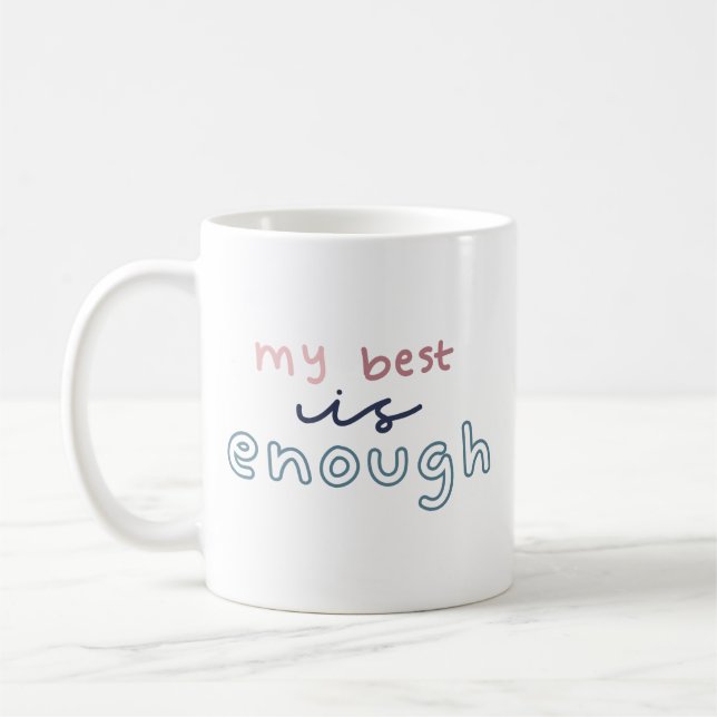 Mug Simple Rappel Message Joueur Pink Navy Turquoise (Gauche)