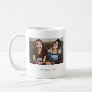Mug Simple Sage Minimaliste Texte Photo Souvenir