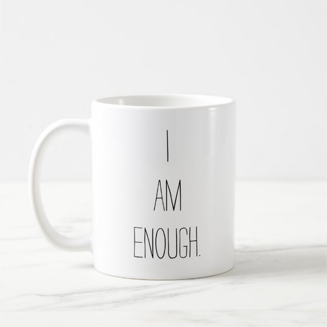 Mug Simple Script Encourageant Je Suis Suffisamment Th (Gauche)