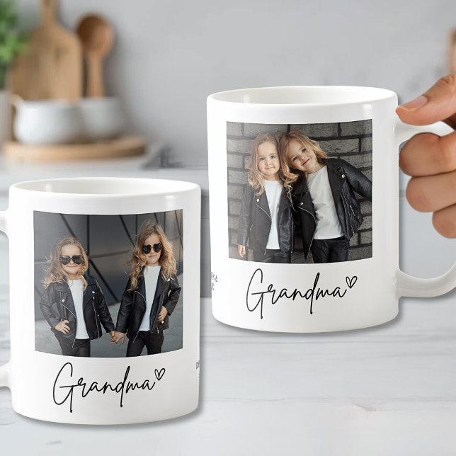 Mug Simple Script Photo de Grand-mère (Simple Script Grandma Photo Coffee Mug )