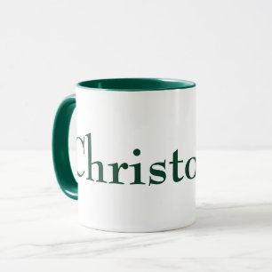 Mug simple serif moderne beau chasseur personnalisé