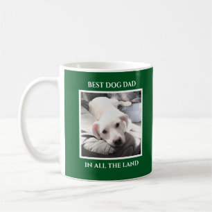 Mug Simple une photo Meilleur papa mignon Chien Vert f