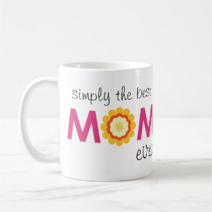 Mug Simplement le meilleur coeur de photo de fleur de