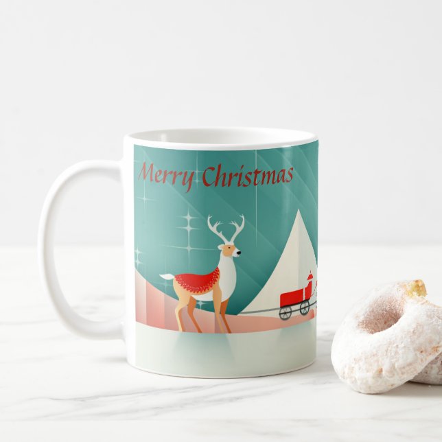 Mug Simplicité chic : Coupe de Noël minimale (Avec donut)