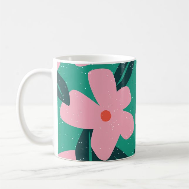 Mug Simplicité florale : Beauté Abstraite (Gauche)