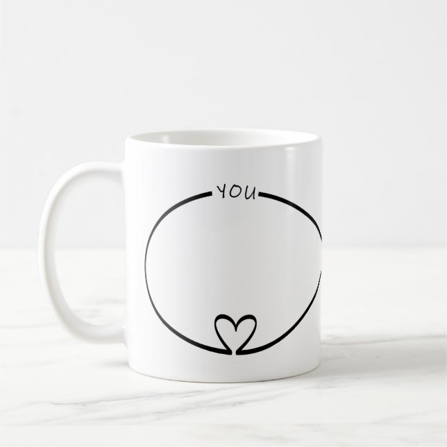 Mug Simplicité Minimaliste Infinité Amour Couple migno (Gauche)