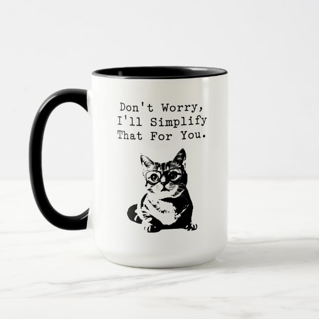 Mug Simplifiez cela pour vous Humour de résolveur de p (Gauche)