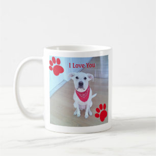 Mug Singe 1 Photo Mignonne pattes de chien Je t'aime R