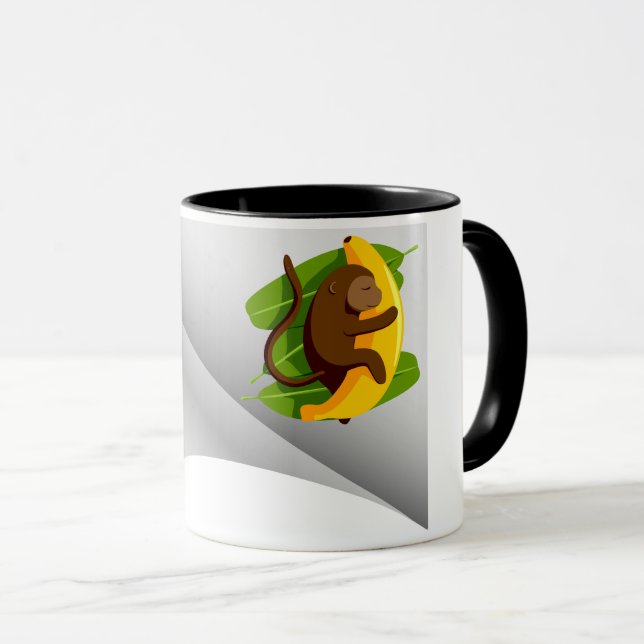 Mug singe à la banane sous le patch (Devant droit)