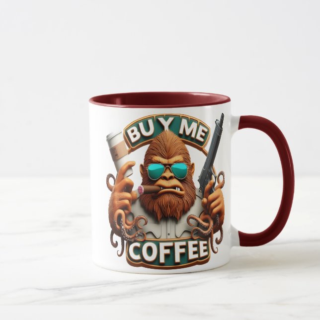 Mug Singe Armé De Caféine Acheter Un Café (Droite)