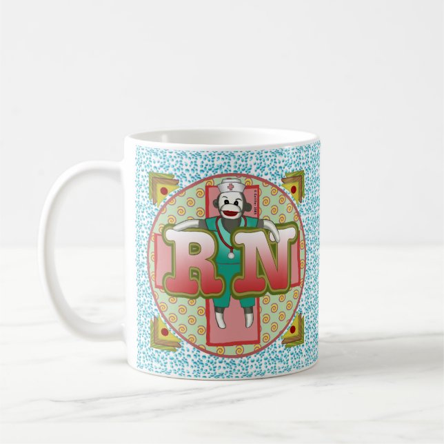 Mug Singe Chaussette Infirmière RN (Gauche)