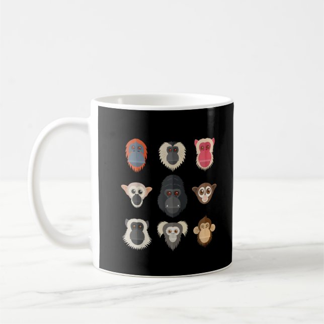 Mug Singe Chimpanzé Gorille Araignée Singe Écureuil M (Gauche)