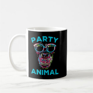 Mug Singe coloré Amoureux des animaux de la fête du ch