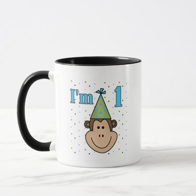 Mug Singe dans le Casquette du Parti 1er Anniversaire  (Gauche)