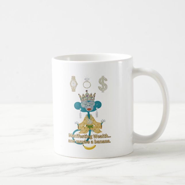 Mug Singe d'art zen manifestant la richesse  (Droite)