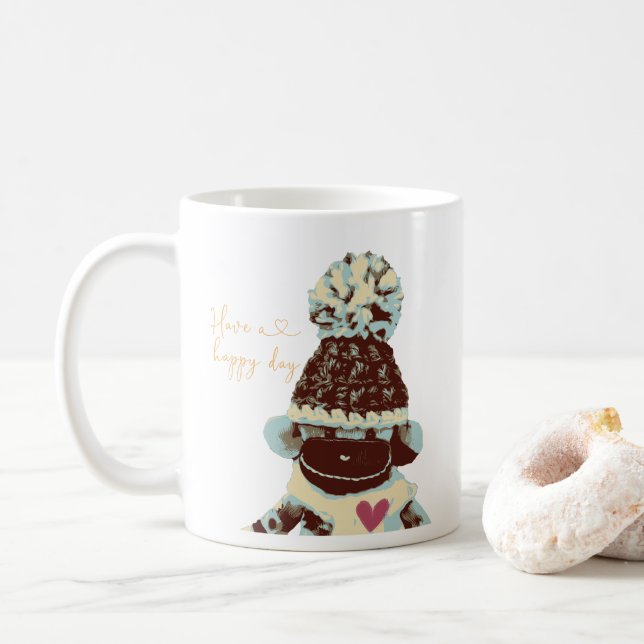 Mug Singe de Choc Adorable (Avec donut)