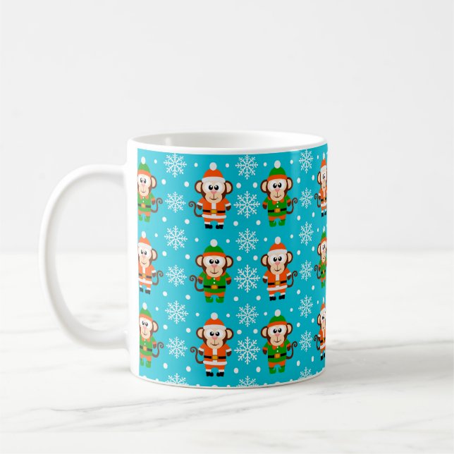 Mug Singe de Noël drôle  (Gauche)