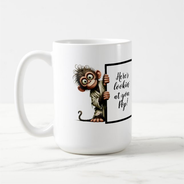 Mug Singe drôle et décalé pour les papas et les pops (Gauche)