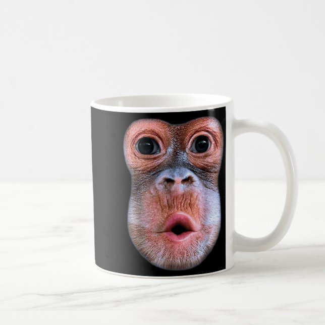 Mug Singe drôle qui gonfle le visage de l'estomac, Sin (Droite)