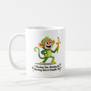 Mug Singe drôle Voir Singe Faire Graphique