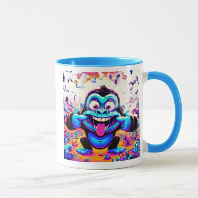 Mug  Singe excentrique et coloré. (Droite)