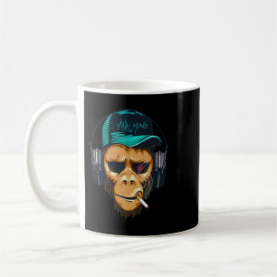 Mug Singe hipster du fan de musique dans le chimpanzé