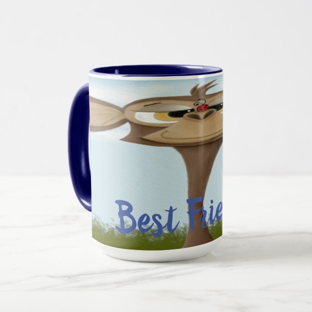 Mug Singe idiot et coccinelles (Devant gauche)