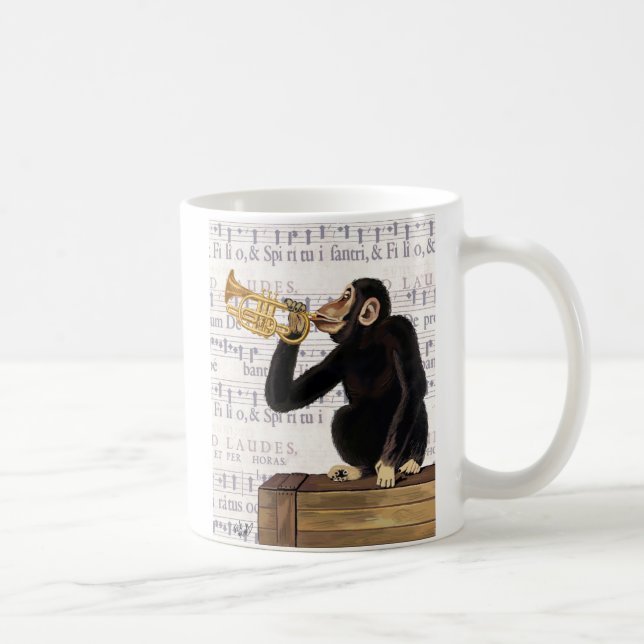 Mug Singe Jouant à la trompette (Droite)