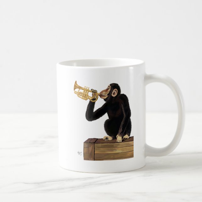 Mug Singe Jouant à la trompette 2 (Droite)