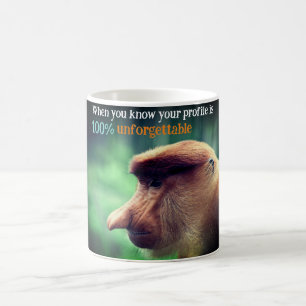 Mug Singe nasique drôle